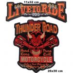 Live to Ride Thunder Road Motorcycle Embroidered Patch