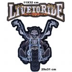 Live to Ride Motorcycle Embroidered Patch