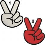 Victory Symbol Embroidered Patch