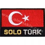 Solo Türk Flag Embroidered Patch (5x8 cm)