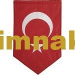 Turkish Flag Embroidered Double-Sided Banner (24x40 cm)