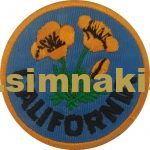 California Flower Embroidered Patch (6x6 cm)