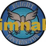Flight Instructor Embroidered Patch (9.5x9.5 cm)