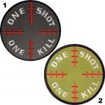 One Shot One Kill Embroidered Patch (8x8 cm)
