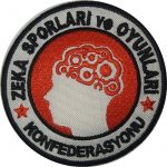 Zeka Sporları ve Oyunları Konfederasyonu Embroidered Patch (7.5x7.5 cm)