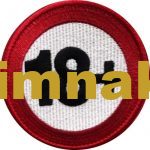 18+ Embroidered Patch (8x8 cm)