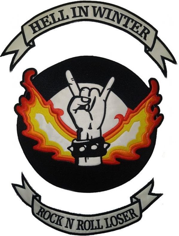Hell in Winter Rock n Roll Loser Embroidered Patch Set (3 Pieces) - Image 2