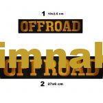 Off-Road Embroidered Patch Set (2 Sizes: 10x2.5 cm & 27x6 cm)