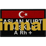 Custom Personnel Name Tag Embroidered Patch (5.5x9 cm)