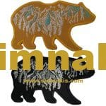 Bear Embroidered Patch - 11x6.5 cm