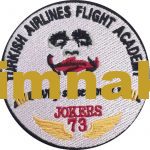 Turkish Airlines Flight Academy Jokers 73 Embroidered Patch - 9.5x9.5 cm