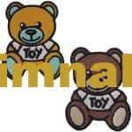 Toy Bear Embroidered Patch - 5x6 cm