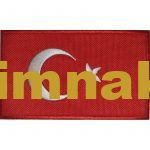 Turkish Flag Embroidered Patch - 6x10 cm