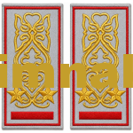 Embroidered Epaulet Patch (1 Pair) 12x5.5 cm