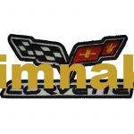 Chevrolet Corvette Embroidery Patch Black 9x4.5 cm