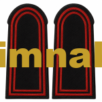 Firefighter Epaulet Red Embroidery Patch 12x6 cm (1 Pair)