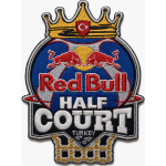 Red Bull Half Court Turkey Embroidery Patch 5x8 cm & 10x15 cm
