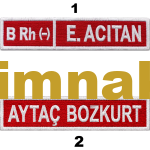 Turkish Red Crescent Personnel Name Tag Embroidered Patch 10x2 cm