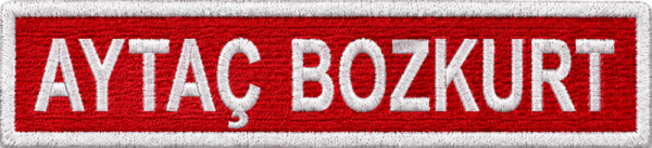 Turkish Red Crescent Personnel Name Tag Embroidered Patch 10x2 cm - Görsel 2