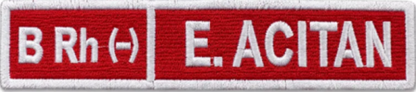 Turkish Red Crescent Personnel Name Tag Embroidered Patch 10x2 cm - Görsel 3