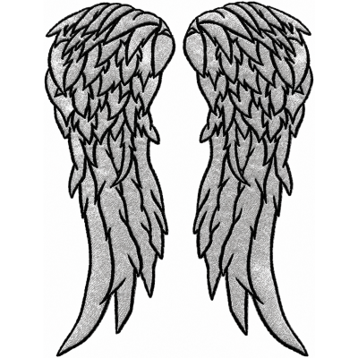 Angel Wings Embroidered Patch - 1 Pair of Wings, 36x43 cm (1 item with reflective fabric) - Image 6