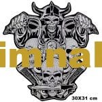 Skull death embroidery embroidery patch veil 30x31 cm