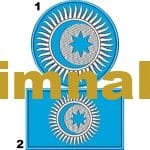 Turkic States Organization Flag Embroidery Patch 7x7 cm & 5x8 cm