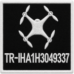 Drone Name Tag Embroidery Patch 9x6.5 cm