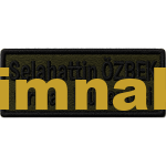 Forest Worker Name Tag Embroidery Patch on Khaki Fabric with Black Letters 8x2.5 cm & 12.5x2.5 cm