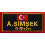 Name Tag Embroidery Patch 10x5 cm
