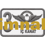 Aviation Name Tag Embroidery Patch 9x5 cm
