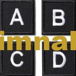 Iron-On Embroidered Letter, Number, and Symbol Patch 2x2 cm