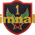 Number 1 Embroidered Patch 10x10 cm