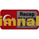 Employee Name Tag Embroidery Patch 4x8 cm Reflective Fabric