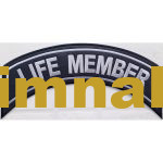 Life Member Embroidered Patch 29 cm