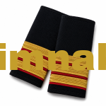 Aviation Epaulette with Gold Ribbon, Red Design, Licensed Aircraft Technician/Aircraft Maintenance Engineer, 9x4.5 cm