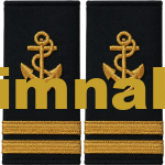 Sailor Deck, Gold Color, Two Gold Epaulets, 12x6 cm
