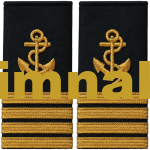 Sailor Captain Gold Color Four Gold Embroidered Epaulets 12x6 cm