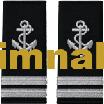 Seaman, Sailor, First Officer, Silver Color, Three-Brale Epaulets, 12×6 cm