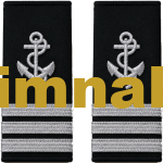 Seaman, Sailor, First Officer, Silver Color, Three-Brale Epaulets, 12×6 cm