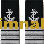 Sailor Captain Silver Color Four Gold Embroidered Epaulets 12×6 cm