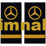 Mercedes Bus Captain's Epaulet, Gold, 1 Pair of Gold Threads 10x5 cm